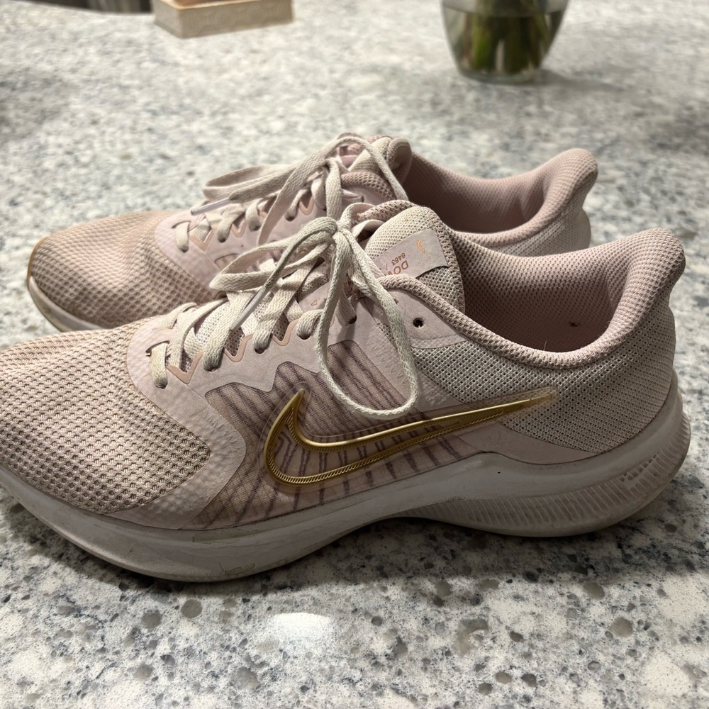 Nike Women's Blush and Gold Sneakers